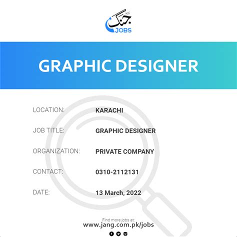 graphic design jobs karachi.